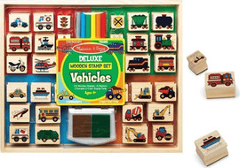melissa and doug ערכת חותמות גדולה מליסה אנדג כלי תחבורה