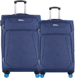 Camel Mountain סט 2 מזוודות Cosmos DLX: גדולה 28 אינץ׳ + ענקית 32 אינץ׳, מתרחבות עם 8 גלגלים שקטים מבית כאמל מאונטין - כחול נייבי