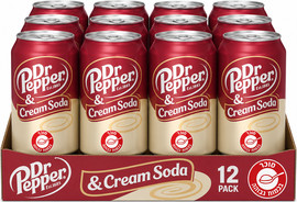 Dr.Pepper ד"ר פפר בטעם קרם סודה מארז 12 פחיות