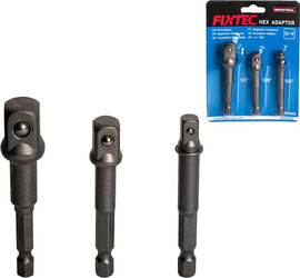 Fixtec סט 3 מתאמי בוקסה למברגה (Fixtec (FHHA03
