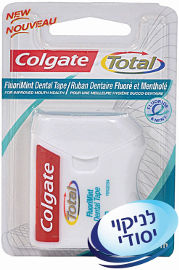 קולגייט טוטאל חוט דנטלי דו-צדדי בטעם מנטה