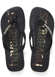 Havaianas כפכפי הוויאנס - לוגומניה שחור צבאי