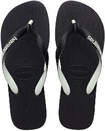 Havaianas כפכפי הוויאנס - טופ מיקס שחור לבן