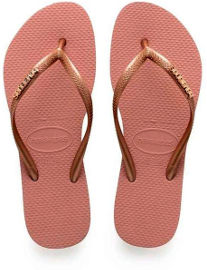 Havaianas כפכפי הוויאנס - סלים לוגו מתכת סלמון