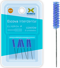 Morelli מברשות לניקוי אינטרדנטלי בין השיניים ומילוי, צילינדר Morelli Interdental Brush Refils Cylindrical P 6