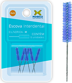 Morelli Brush Refils Cylindrical M 6 מברשות למילוי חוזר לניקוי בין שיניים אינטרדנטל צילינדר