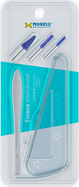 Morelli Morelli Interdental Brush מברשת לניקוי בין שיניים אינטרדנטל עם 3 ראשים מתחלפים צבע ידית לבחירה