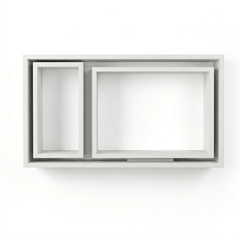 Cortico Harmony Wall – סט 3 מדפים צפים במראה יוקרתי לשדרוג חלל הבית - לבן