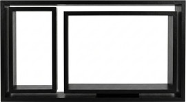 Cortico Harmony Wall – סט 3 מדפים צפים במראה יוקרתי לשדרוג חלל הבית - שחור