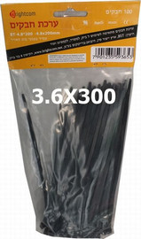Brightcom חבקים 100 יחידות BT3.6x300mm צבע שחור