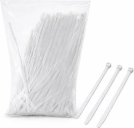 Brightcom חבקים 100 יחידות BT7.2x300mm צבע לבן