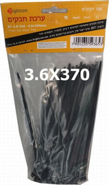 Brightcom חבקים 100 יחידות BT3.6x370mm צבע שחור