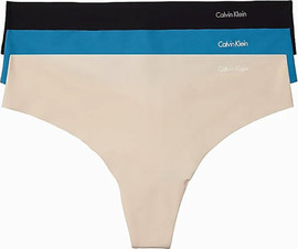 Calvin Klein מארז 3 תחתוני חוטיני Calvin Klein לנשים ללא תיפורים