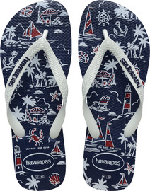 HAVAIANAS כפכפי טופ נאוטיקל חוף נייבי - TOP NAUTICAL NAVY WHITE