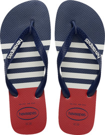 HAVAIANAS כפכפי טופ נאוטיקל פסים נייבי לבן - TOP NAUTICAL TORM NAVY