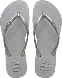 HAVAIANAS כפכפי גלוס כסף - SLIM GLOSS Grey/Ice Gray