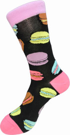 My Socks גרביים מעוצבים מקרונים שחור