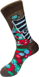 My Socks גרביים מעוצבים סוכריות M&M חום