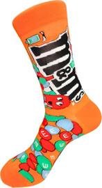 My Socks גרביים מעוצבים סוכריות M&M כתום