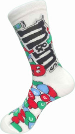 My Socks גרביים מעוצבים סוכריות M&M לבן
