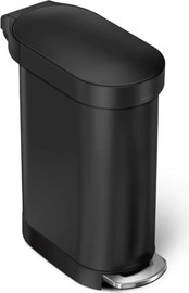 SimpleHuman פח דוושה צר 45 ליטר שחור מאט דגם Cw2098  סימפלהיומן ארה"ב