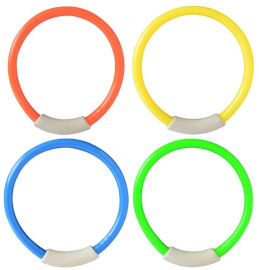 Star Toys משחק בריכה - 4 טבעות בצבעים ומשקלים שונים לאימוני צלילה