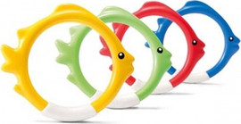 Star Toys משחק בריכה - 4 טבעות דגים במשקלים שונים לאימוני צלילה