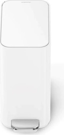 SimpleHuman פח דוושה מלבני צר לבן 5 ליטר דגם cw2102  סימפלהיומן ארה"ב