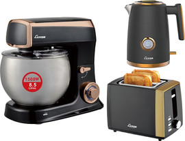 LUXOR מיקסר קערה מקצועי 8.5 ליטר 1500W + קומקום חשמלי 1.7 ליטר עם מד טמפרטורה + מצנם 2 פרוסות – Luxor