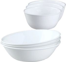 Corelle מארז 3 קערות 2 ליטר + 3 קערות 828 מ"ל דגם Winter Frost קורנינג ארה"ב
