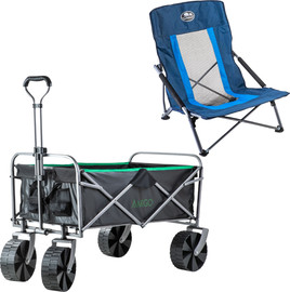 Go Nature עגלת שטח גלגל רחב Wide Glide Amigo + כיסא Ocean chair מבית GO NATURE