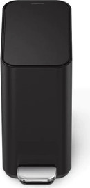SimpleHuman פח דוושה מלבני צר שחור מאט 5 ליטר דגם cw2101  סימפלהיומן ארה"ב
