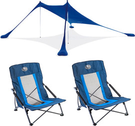 Go Nature צילייה  3X3 + זוג כיסאות קמפינג ולחוף הים  Ocean chair