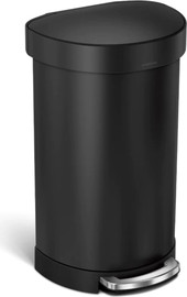 SimpleHuman פח דוושה חצי עגול שחור מאט 45 ליטר דגם  cw2099 סימפלהיומן  ארה"ב