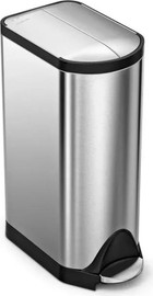 SimpleHuman פח דוושה פרפר נירוסטה מאט 30 ליטר דגם  cw1824  סימפלהיומן ארה"ב