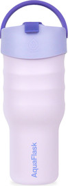AQUAFLASK כוס תרמית Petal Bloom גווני כחול וטורקיז גל אטלנטי TUMBLER טאמבלר 887 מייל