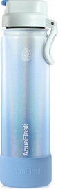 AQUAFLASK בקבוק שתייה תרמי Sparkle Dreams חלומות נוצצים ורוד בוהק CANDY FLOSS FLIP SIP נפח 650 מייל.