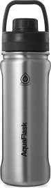 AQUAFLASK בקבוק ספורט תרמי Silver Steel נירוסטה NEW REGULAR נפח 532 מייל.