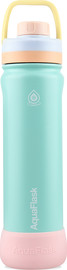 AQUAFLASK בקבוק ספורט תרמי Bloom פריחה טורקיז עם ורוד NEW REGULAR Colorwave S2 נפח 650 מ״ל