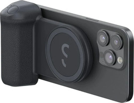SHIFTCAM סוללה מגנטית ניידת Shiftcam SnapGrip עם אחיזה וטעינה אלחוטית בצבע שחור