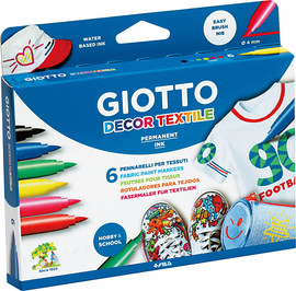 GIOTTO GIOTTO טוש טקסטיל סט 6