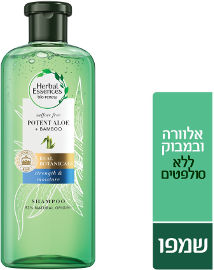 הרבל אסנס שמפו אלוורה ובמבוק - ללא סולפטים