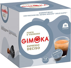 Gimoka ESPRESSO DECISO DOLCE GUSTO 16 /קפסולות תואמות מכונת דולצ'ה גוסטו