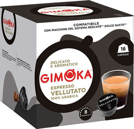 Gimoka ESPRESSO VELLUTATO DOLCE GUSTO 16  /קפסולות תואמות מכונת דולצ'ה גוסטו