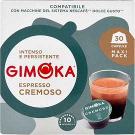 Gimoka 30 קפסולות תואמות מכונת דולצ'ה גוסטו CREMOSO DOLCE GUSTO GIMOKA