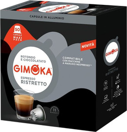 Gimoka RISTRETTO 50 / קפסולות קפה תואמות מכונת נספרסו ריסטררטו 50 יחידות