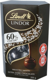 LINDOR lindt שוקולד לינדור בונבוניירות מריר כשר 60%