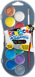 Carioca קריוקה צבעי מים מטאלי X12