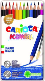 Carioca עפרונות צבעוניים 12 יח אקוורל/ צבעי מים CARIOCA
