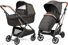 Peg Perego עגלת תינוק כולל אמבטיה וטיולון עם קיפול קומפקטי ואמבטיה מרווחת דגם Vivace צבע עגלת Vivac fiat-500